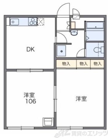 レオパレスパーシモン 辻子の物件間取画像